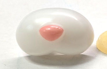 Sicherheitsnase 20 mm x 11,5 mm Hase hart weiß-rosa mit Sicherheitsscheibe