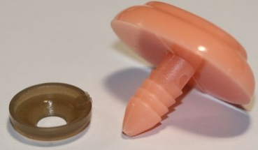 Sicherheitsnase 20 mm x 27 mm Schwein hart rosa mit Sicherheitsscheibe