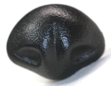 Sicherheitsnase 22 mm x 17 mm Wombat hart schwarz mit Sicherheitsscheibe