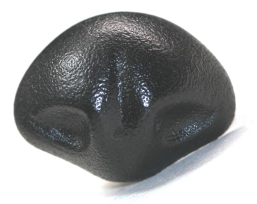 Sicherheitsnase 24 mm x 18 mm Wombat hart schwarz mit Sicherheitsscheibe