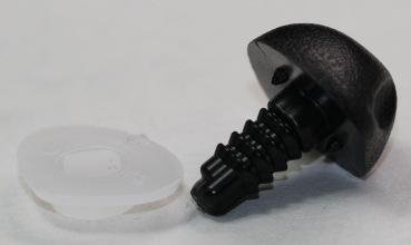 Sicherheitsnase 24 mm x 18 mm Wombat hart schwarz mit Sicherheitsscheibe