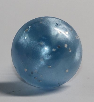 Sicherheitsnase 18 mm rund Perlblau Glitter mit Sicherheitsscheibe