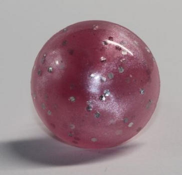 Sicherheitsnase 18 mm rund Perlrosa Glitter mit Sicherheitsscheibe