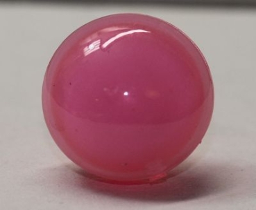 Sicherheitsnase 16 mm rund Pink halbtransparent mit Sicherheitsscheibe