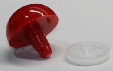 Sicherheitsnase 30 mm rund Rot mit Sicherheitsscheibe