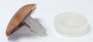 Sicherheitsnase 25 mm x 17 mm Katze Soft hellbraun Softnase mit Sicherheitsscheibe