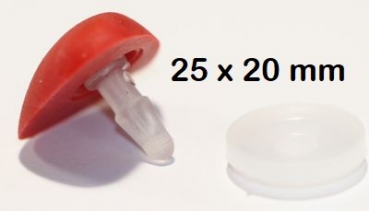 Sicherheitsnase dreieckig Soft rot Softnase mit Sicherheitsscheibe