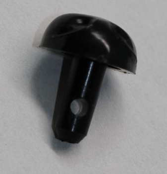 1 Stück Nase Hund / Bär zum Einkleben 14 mm x 15 mm schwarz