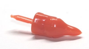 1 Stück Nase Möhre zum Einkleben 9 mm x 17 mm hellrot für Schneemann