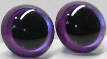 1 Paar Sicherheitsaugen Prisma Color violett blau