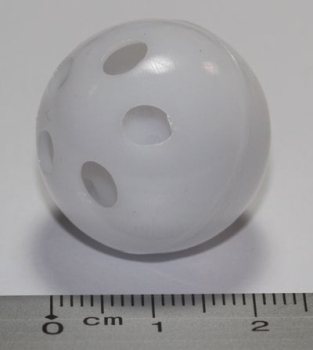 1 Stück Rasselball weiß ca. 24 mm