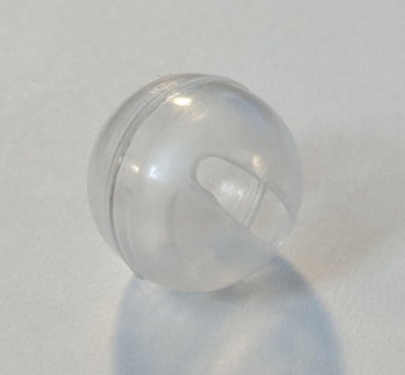 1 Stück Rasselball weiß ca. 17 mm