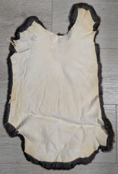 Kaninchenfell Rexkanin dunkelbraun weiß Nr. 82