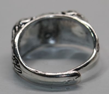 Ring Greifvogel silbern violett