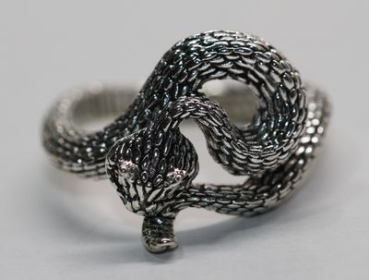 Ring Viper silbern