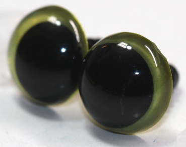 Preview: 1 Paar Sicherheitsaugen 12 mm Lemon irisierend metallic Schielaugen