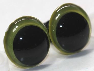 Preview: 1 Paar Sicherheitsaugen 16 mm Lemon irisierend metallic Schielaugen