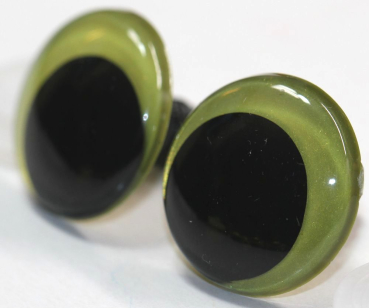 Preview: 1 Paar Sicherheitsaugen 23 mm Lemon irisierend metallic Schielaugen