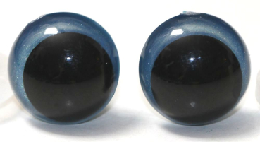 1 Paar Sicherheitsaugen 12 mm Sky Blue irisierend metallic Schielaugen