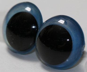 Preview: 1 Paar Sicherheitsaugen 18 mm Sky Blue irisierend metallic Schielaugen