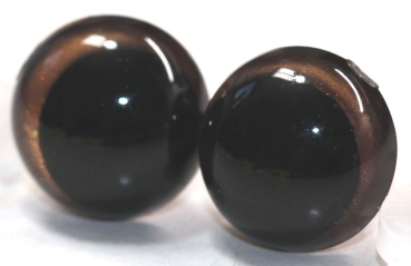 1 Paar Sicherheitsaugen 12 mm Copper irisierend metallic Schielaugen