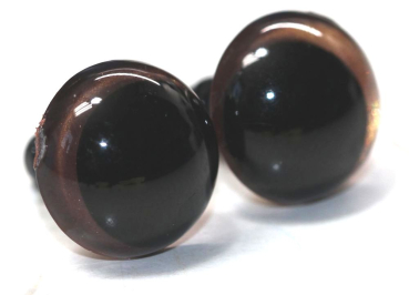 Preview: 1 Paar Sicherheitsaugen 12 mm Copper irisierend metallic Schielaugen