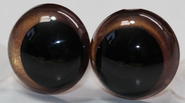 1 Paar Sicherheitsaugen 14 mm Copper irisierend metallic Schielaugen