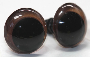 Preview: 1 Paar Sicherheitsaugen 18 mm Copper irisierend metallic Schielaugen