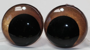 1 Paar Sicherheitsaugen 23 mm Copper irisierend metallic Schielaugen