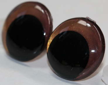 Preview: 1 Paar Sicherheitsaugen 23 mm Copper irisierend metallic Schielaugen