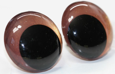 Preview: 1 Paar Sicherheitsaugen 28 mm Copper irisierend metallic Schielaugen