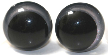 1 Paar Sicherheitsaugen 12 mm Silber irisierend metallic Schielaugen