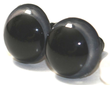 Preview: 1 Paar Sicherheitsaugen 12 mm Silber irisierend metallic Schielaugen