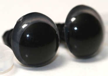 Preview: 1 Paar Sicherheitsaugen 12 mm Silber irisierend metallic Schielaugen