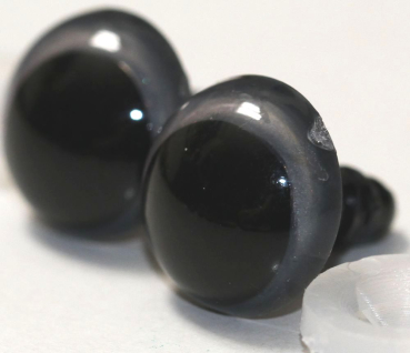 Preview: 1 Paar Sicherheitsaugen 14 mm Silber irisierend metallic Schielaugen