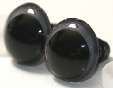 Preview: 1 Paar Sicherheitsaugen 16 mm Silber irisierend metallic Schielaugen