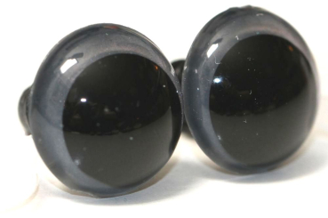 Preview: 1 Paar Sicherheitsaugen 16 mm Silber irisierend metallic Schielaugen