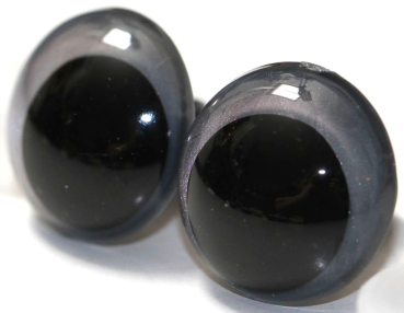 Preview: 1 Paar Sicherheitsaugen 18 mm Silber irisierend metallic Schielaugen