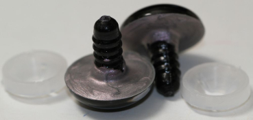 Preview: 1 Paar Sicherheitsaugen 20 mm Silber irisierend metallic Schielaugen