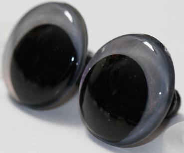 Preview: 1 Paar Sicherheitsaugen 23 mm Silber irisierend metallic Schielaugen