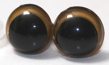 1 Paar Sicherheitsaugen 12 mm Gold irisierend metallic Schielaugen