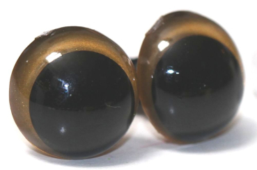 Preview: 1 Paar Sicherheitsaugen 12 mm Gold irisierend metallic Schielaugen