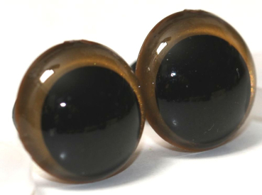 Preview: 1 Paar Sicherheitsaugen 16 mm Gold irisierend metallic Schielaugen