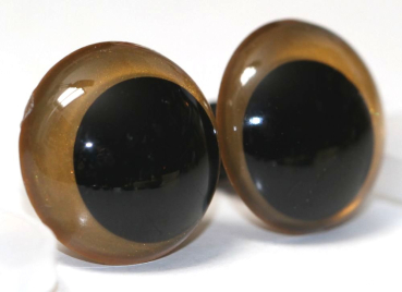 Preview: 1 Paar Sicherheitsaugen 18 mm Gold irisierend metallic Schielaugen