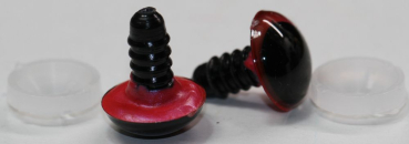 Preview: 1 Paar Sicherheitsaugen 16 mm Rot irisierend metallic Schielaugen