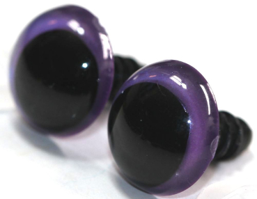 Preview: 1 Paar Sicherheitsaugen 14 mm Violett irisierend metallic Schielaugen