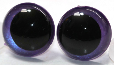 1 Paar Sicherheitsaugen 16 mm Violett irisierend metallic Schielaugen