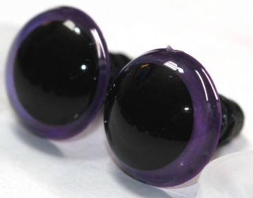 Preview: 1 Paar Sicherheitsaugen 16 mm Violett irisierend metallic Schielaugen
