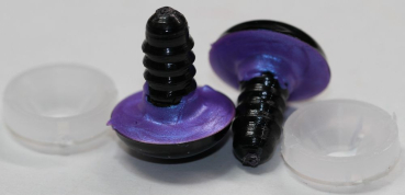 Preview: 1 Paar Sicherheitsaugen 16 mm Violett irisierend metallic Schielaugen