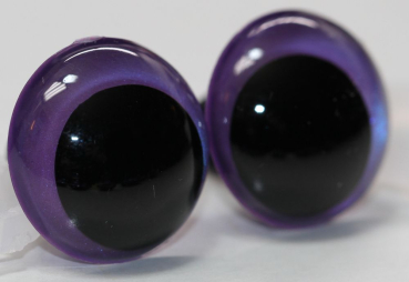 Preview: 1 Paar Sicherheitsaugen 18 mm Violett irisierend metallic Schielaugen